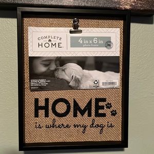 NWT 4x6 in. HOME IS WHERE MY DOG IS photo frame